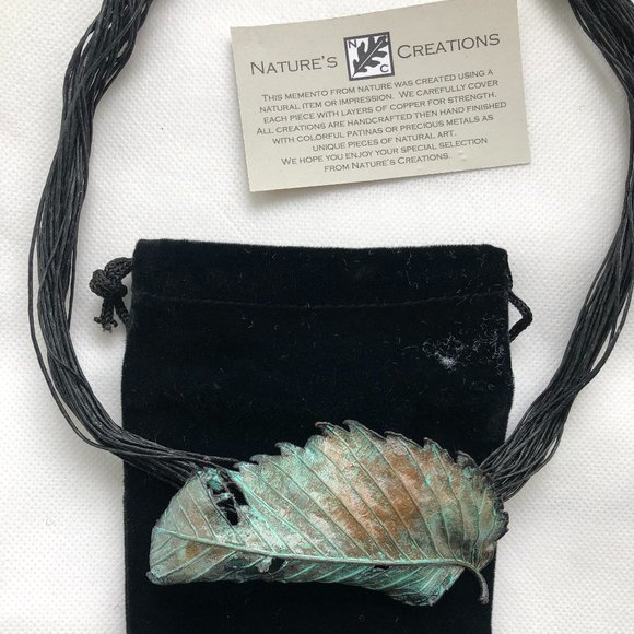 Phenomenal, handcrafted, copper, leaf pin or necklace! - Picture 6 of 10